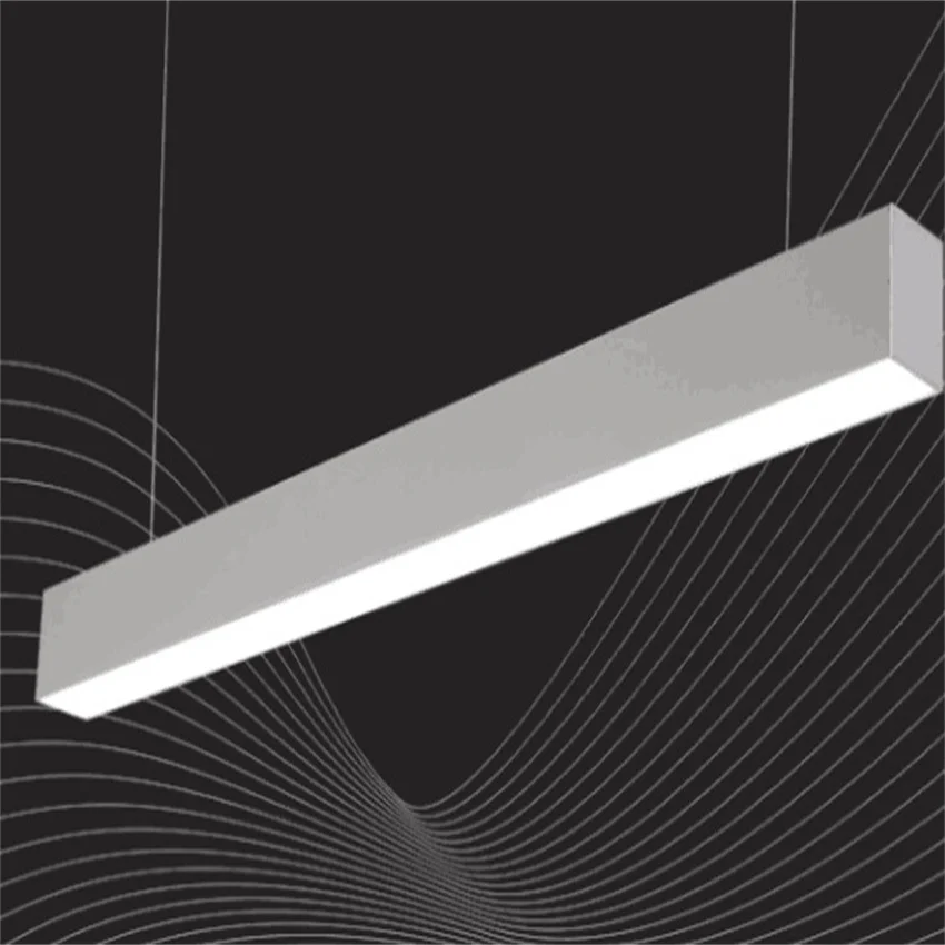 Imagem -05 - Envio Gratuito de Dali Pode Ser Escurecido 120cm 30w 150cm 40 Led Quadrado Liso Linear Baixa Baía Linear Barra Escritório Interior Conduziu a Luz do Tubo o