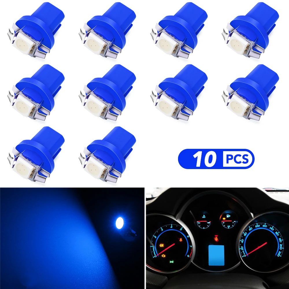 10Pcs LED Light Car Gauge Bulb Wedge Interior Lamp for Mitsubishi OUTLANDER Lancer 10 EX ASX Colt Grandis Pajero Sport ASX L200s