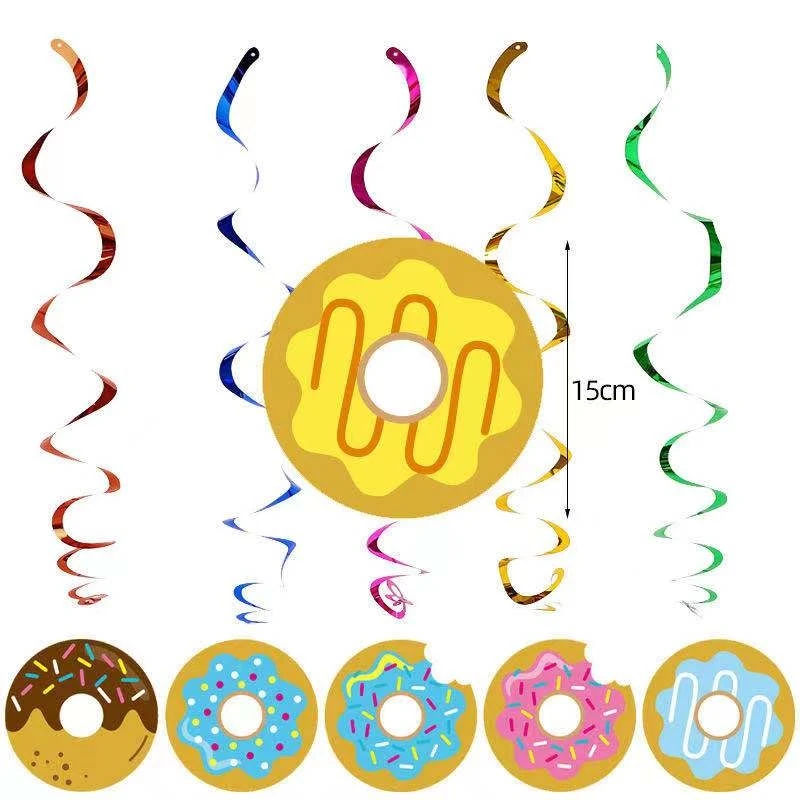 Dessert Series Party Supplies French Fries Burger Ice Cream Donuts Children’s Birthday Baby Bathing Decoration Dessert Series P