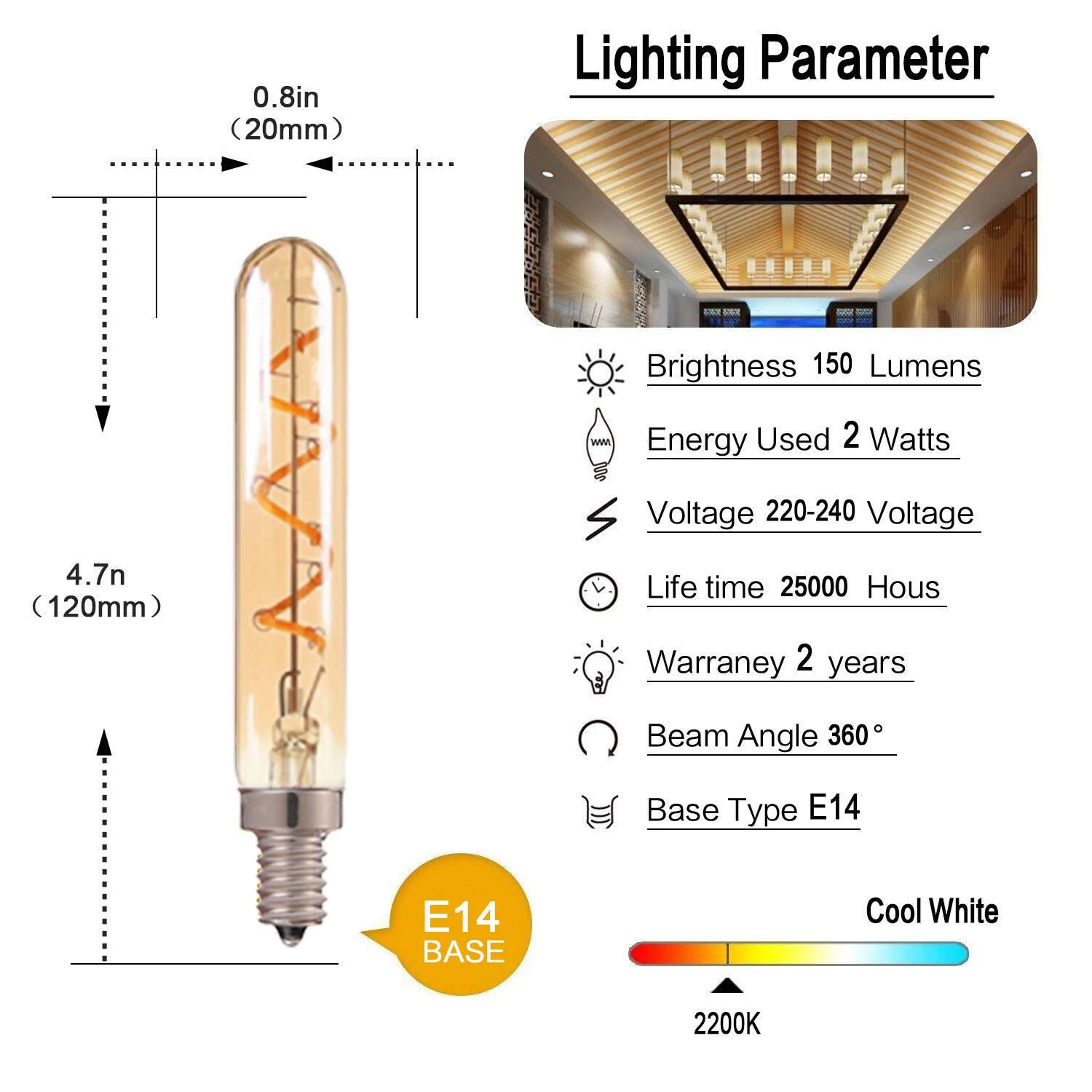 Retro Vintage Lamps 4W 2200K Spiral Light LED Filament Bulb C35 T25 ST64 G80 G95 G125 Decorative Lighting Dimmable Edison Lamp