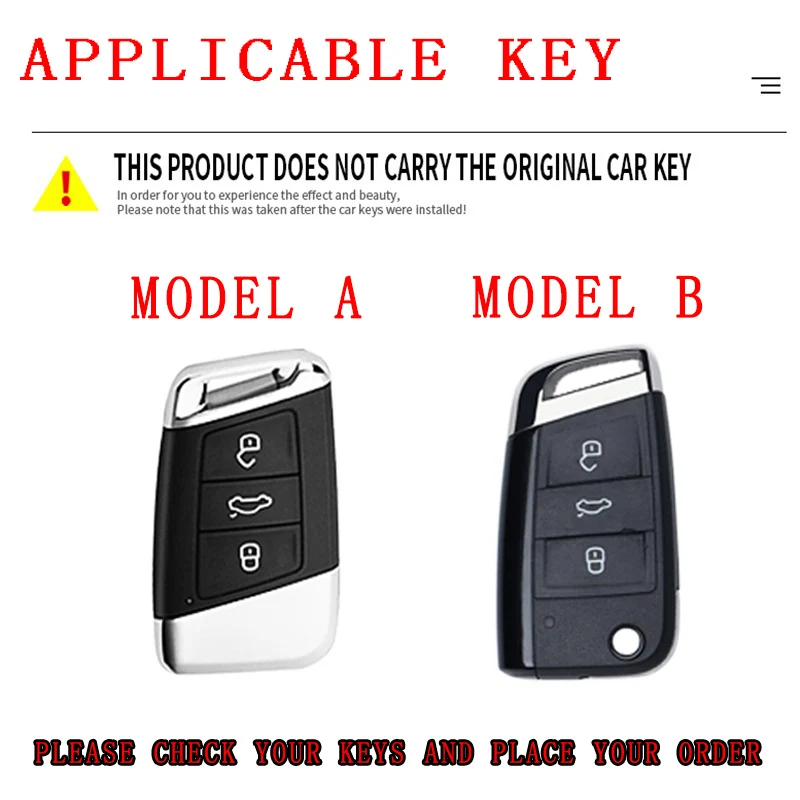 Zinc Alloy Car Key Cover For VW Volkswagen Magotan Passat B8 Skoda Superb Kodiaq A7 Smart Keychain Remote Fob Protector Case