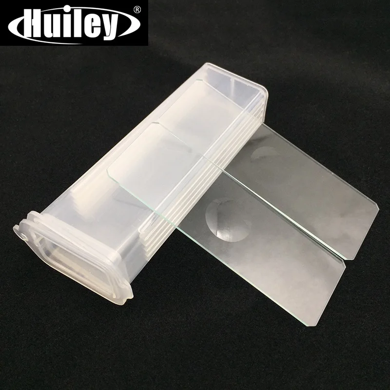 5 PCS Reusable Laboratorial Single Concave Microscope Blank Glass Slides 7103 Lab Consumables for Liquid Specimen Wholesale