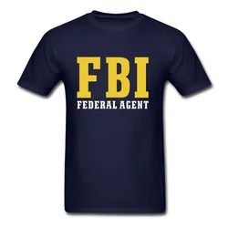 Men Pure Cotton Short Sleeve Tshirt Youth FBI Men T-Shirt Agent Secret Service Police CIA Staff Tee