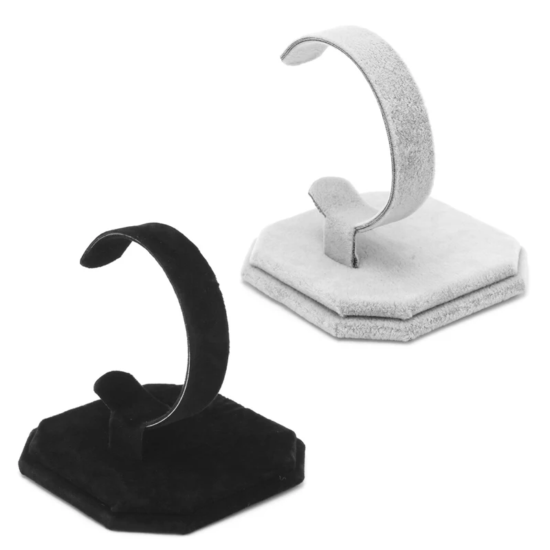 

Velvet C Type Design Jewelry Bracelet Bangle Watch Display Rack Stand Holder New Rack Holder Showcase