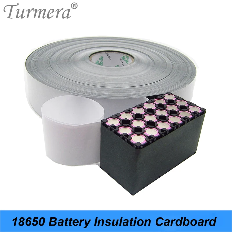 Turmera 1M 65mm 120mm 180mm 330mm 18650 Battery Insulation Cardboard with Adhesive for 21700 26550 32650 32700 Lifepo4 Battery J