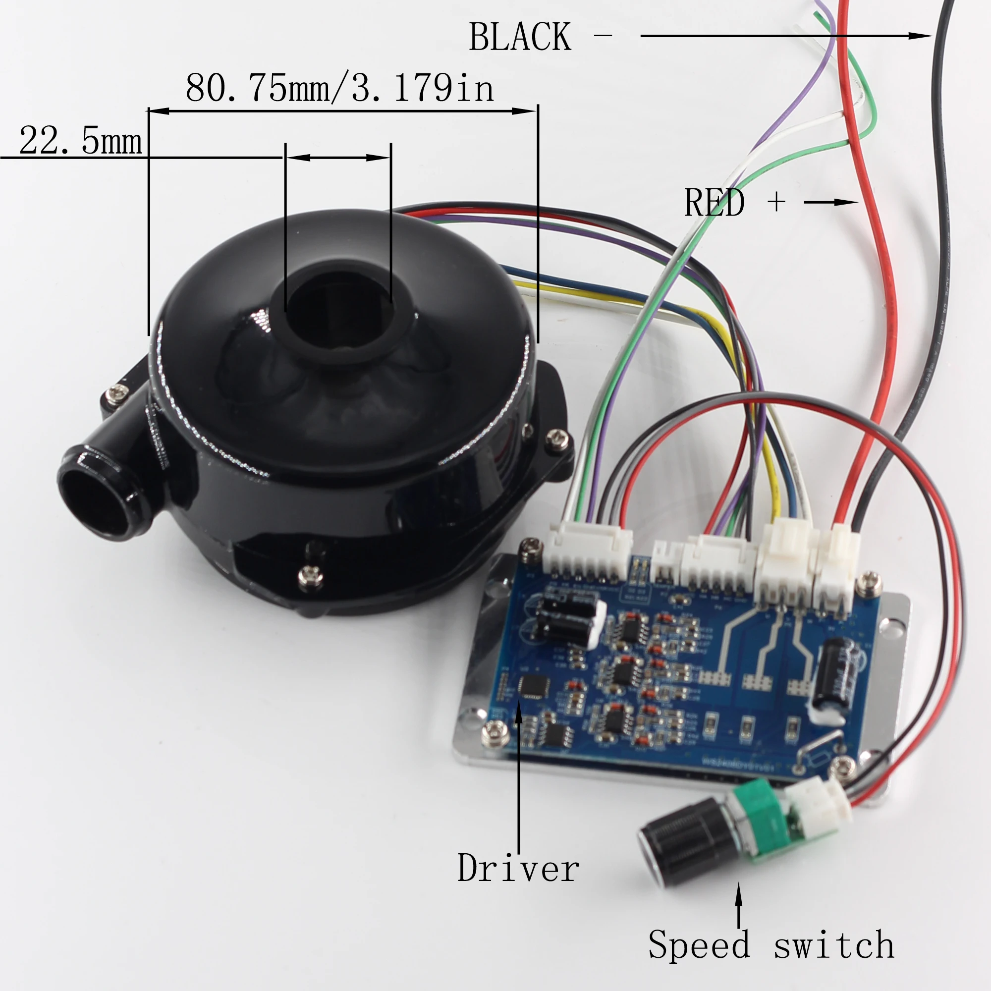 WS9250 DC 24V Micro DC brushless centrifugal three-phase medium pressure blower industry inverter blower Applied to air purifie