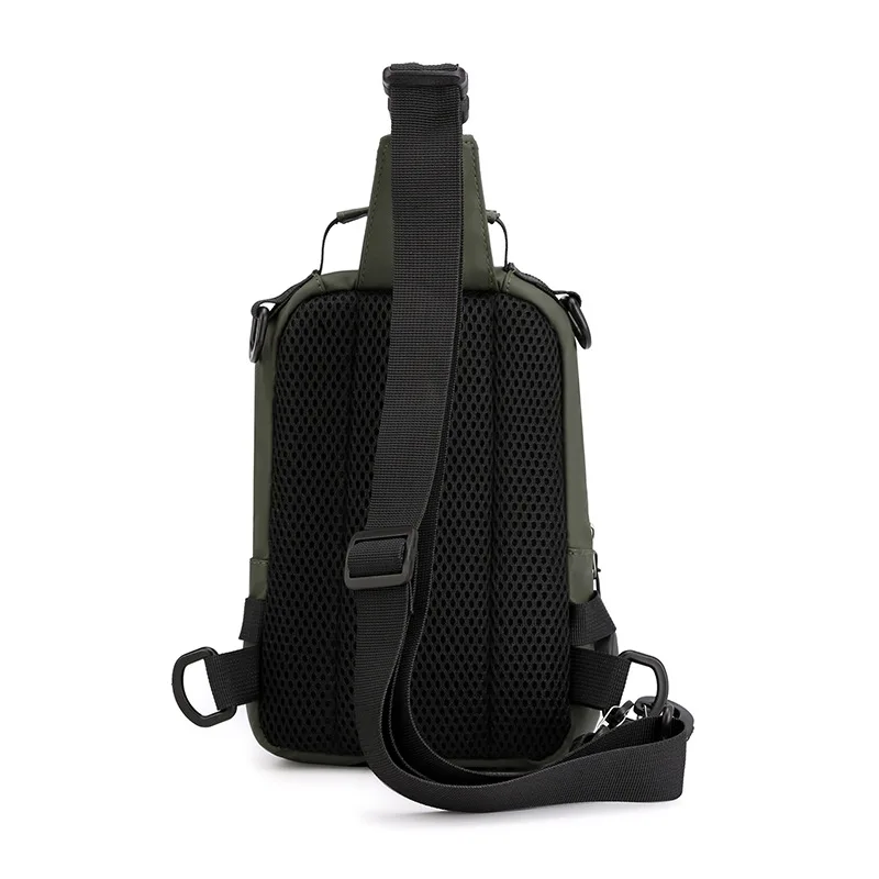 Bolsa Crossbody Multifuncional para Homens, Carregamento USB, Peito, Travel Chest Pack, Unisex, Impermeável, Mochila de Grande Capacidade, Bolso