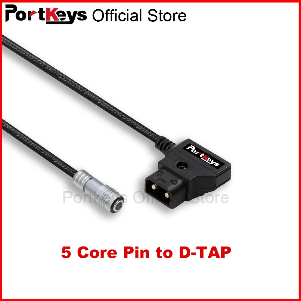 Portkeys 5 Core Pin to D-TAP Port Charging Cable For BM5 HH7 HS7T BM7 Camera Portable Monitor