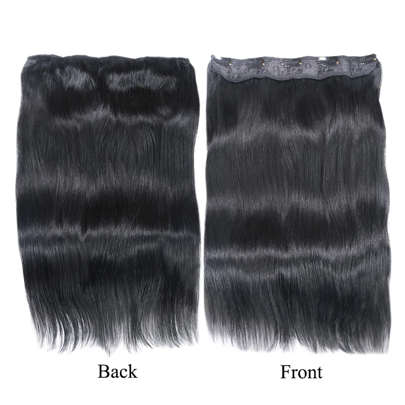 Straight Clip In Human Hair Extensions #1#1B #4 #8 #613 #27 #32 Remy Hair 5 Clips in 1 piece Human Hair