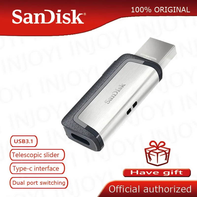 Sandisk Dual OTG USB Flash Drive 128GB SDDDC2 Extreme Type-C USB3.1 64GB high speed Pen Drives 16GB PenDrives 32G USB Stick