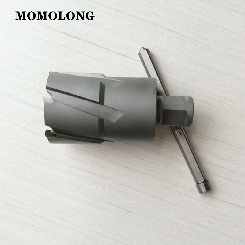 Pemotong Melingkar TCT dengan Batang Weldon 3/4 ", Bor Inti Paduan Karbida 2", Gergaji Lubang dengan Kedalaman Pemotongan 50Mm 12-65Mm X 50Mm