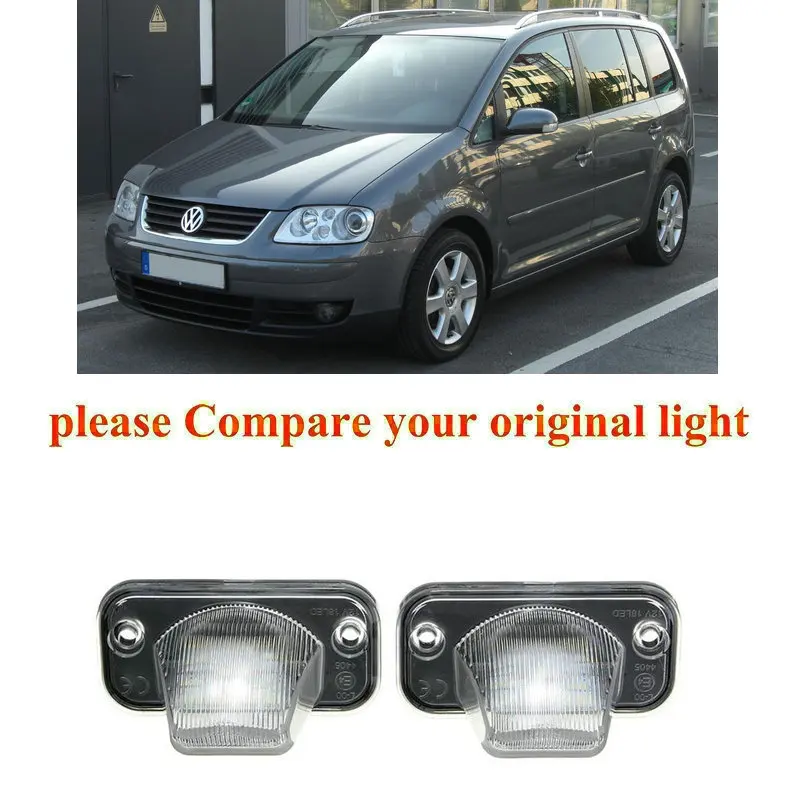 

2pc Car Accessories Special Car License Plate Lamp For vw Jetta/Syncro Touran canbus error free