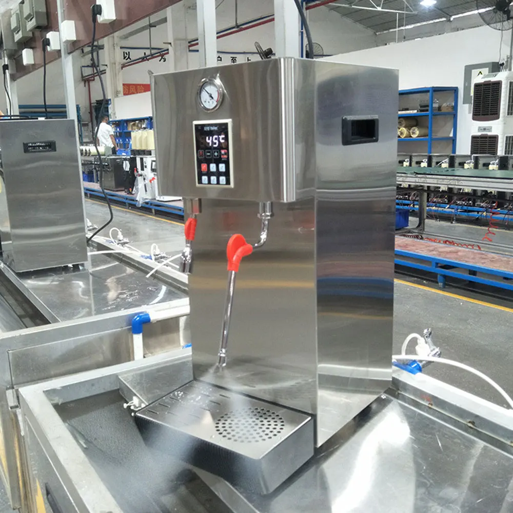 Máquina comercial totalmente automática de agua hirviendo al vapor, cubierta de leche y café, temperatura fija, máquina de espuma de leche para elaboración de té