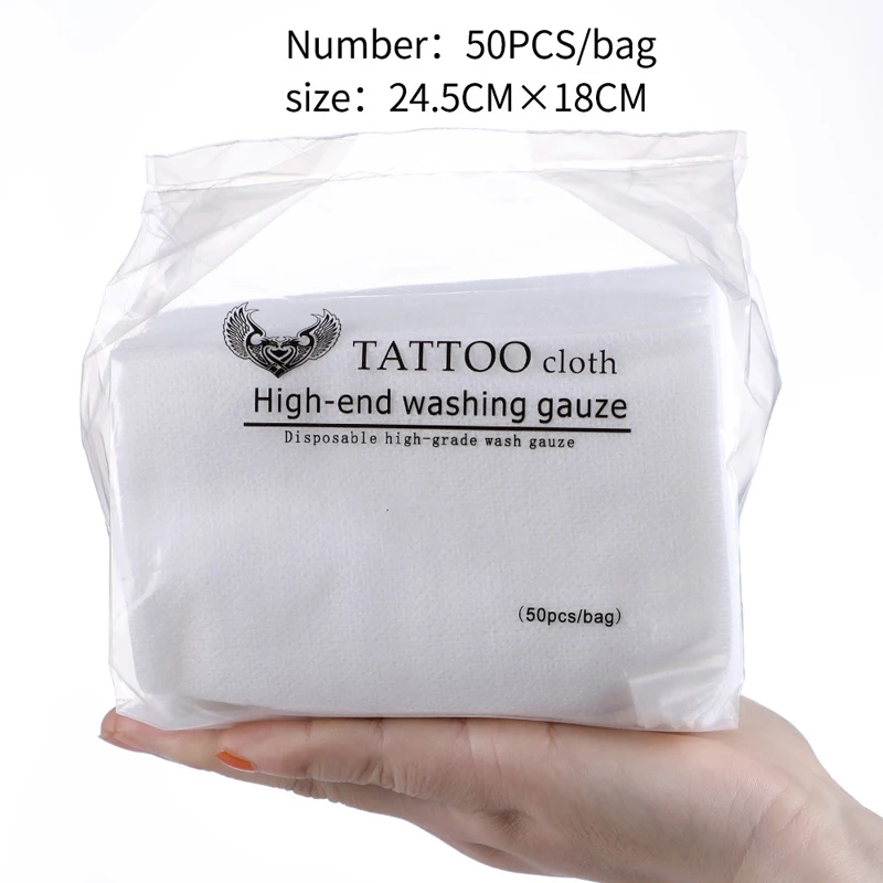 50pcs/Bag Wipe Paper Towel Tissue Disposable Body Art Permanent Makeup Cleaning Tattoo Supplies Accessories