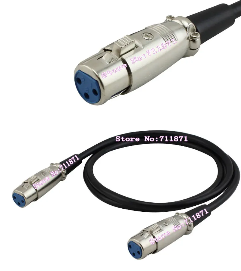 Cable de Audio XLR Hembra a Hembra de 50 cm, Cable de Línea de Audio Hembra a Hembra, Cable de Extensión XLR Hembra