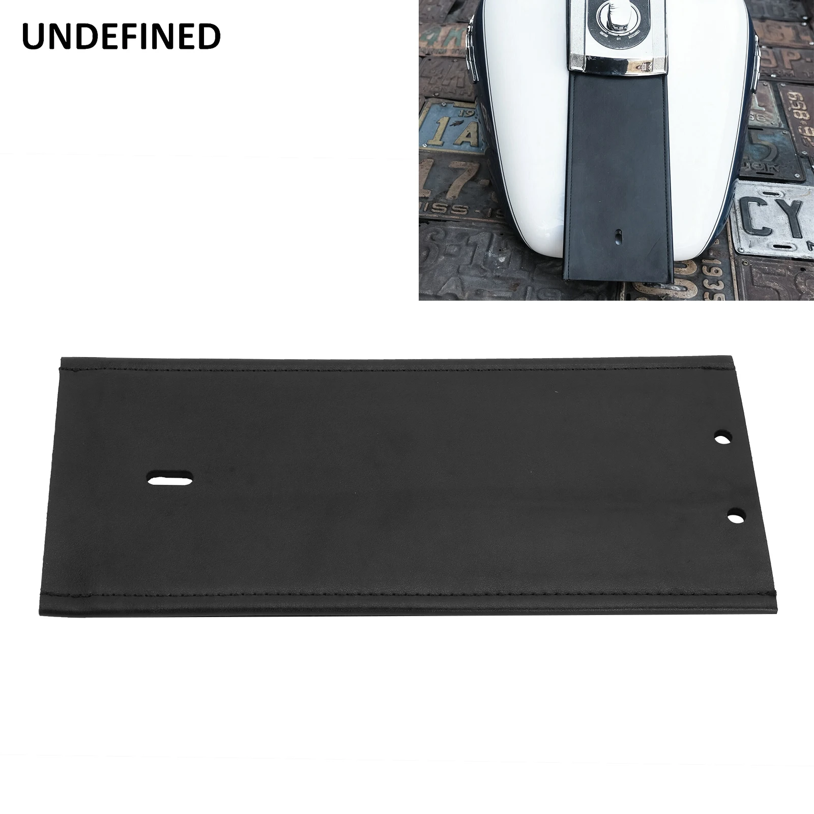 Czarny Tank Pad Softail Tank Panel zwykły PU skórzana obudowa ochronna dla Harley Dyna Wide Glide FXDWG 1993-2003 Fat Boy 2000-2017