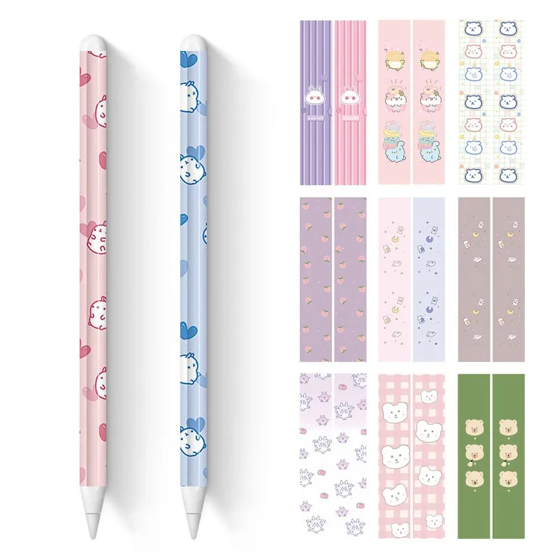 Cute Cartoon Rabbit Bear Ultra Thin 3M PVC Film Case Skin Tape Sticker for Apple Pencil 2 Stylus