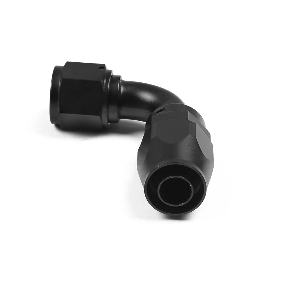 تركيب 10 تركيبات AN10 الألومنيوم 90 درجة أسود النفط/الوقود/التجهيزات خرطوم قطب (وصلة طرف خرطوم قطب) BX102216-90BK