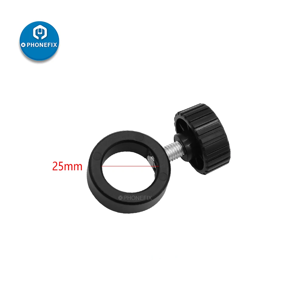 Industrial Stereo Microscope Video Camera Stand Holder Metal Pillar Bar 25mm 32mm Fixing Ring with Screw for Microscope Parts