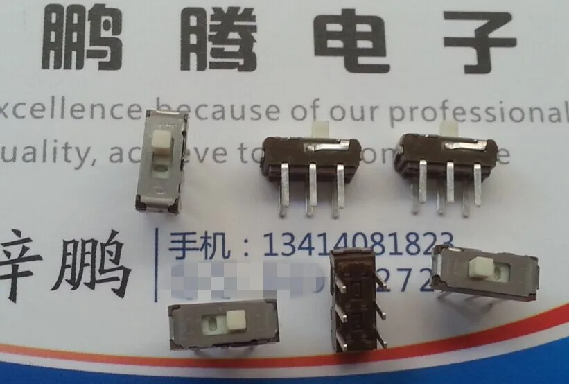 10PCS/lot SSSS222700 Imported Japanese small toggle switch 6 feet 2 gears vertical double row push sliding