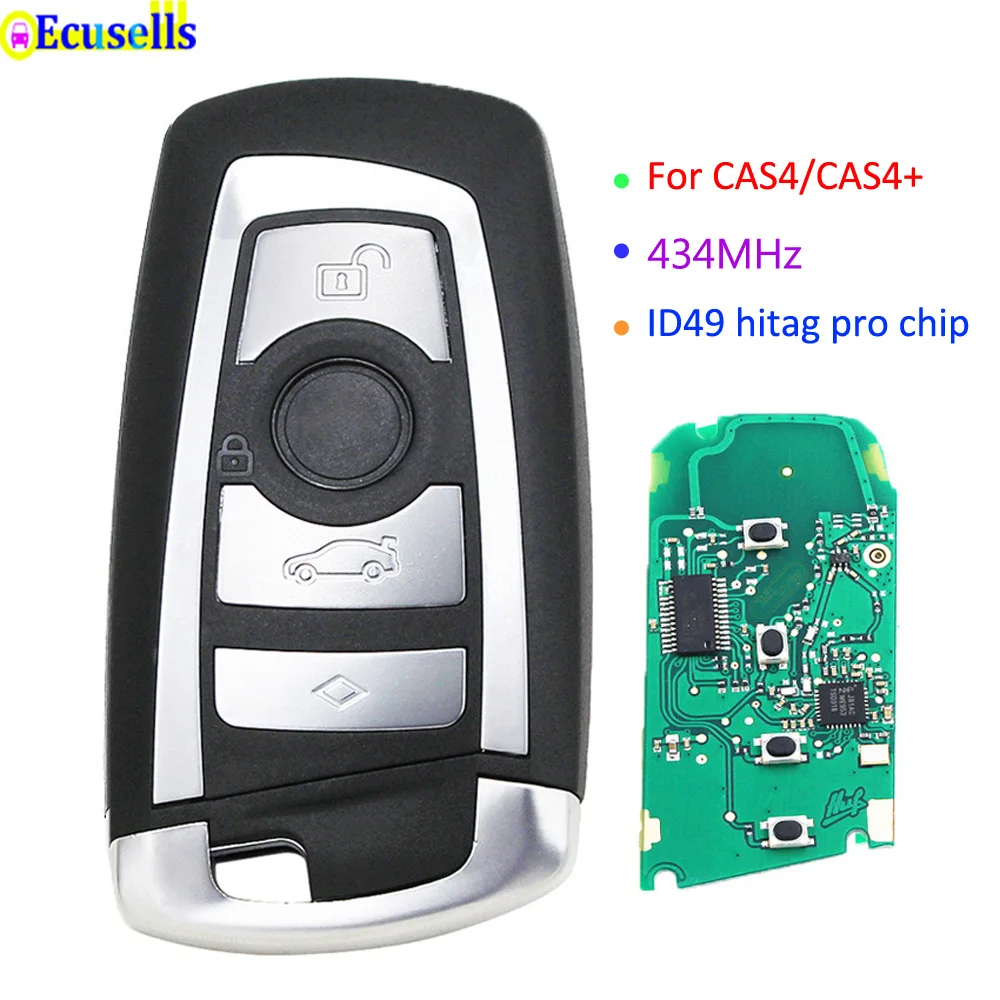 4 buttons remote key 434mhz for BMW F CAS4 5 Series 7 Series 520 525 530 535 730 740 750 with insert Key with PCF7953 chip