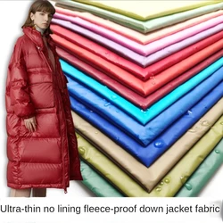 410T Nylon Spun Waterproof Fabric By The Meter for Down Jacket Children's Clothes Sewing Lightweight 20D Gallbladder-free Cloth