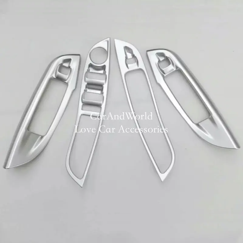 For Ford Focus 3 2012-2017 2018 Glass Lift Switch Button Cover Door window Interior Panel Trims Chrome Car Styling Accessories