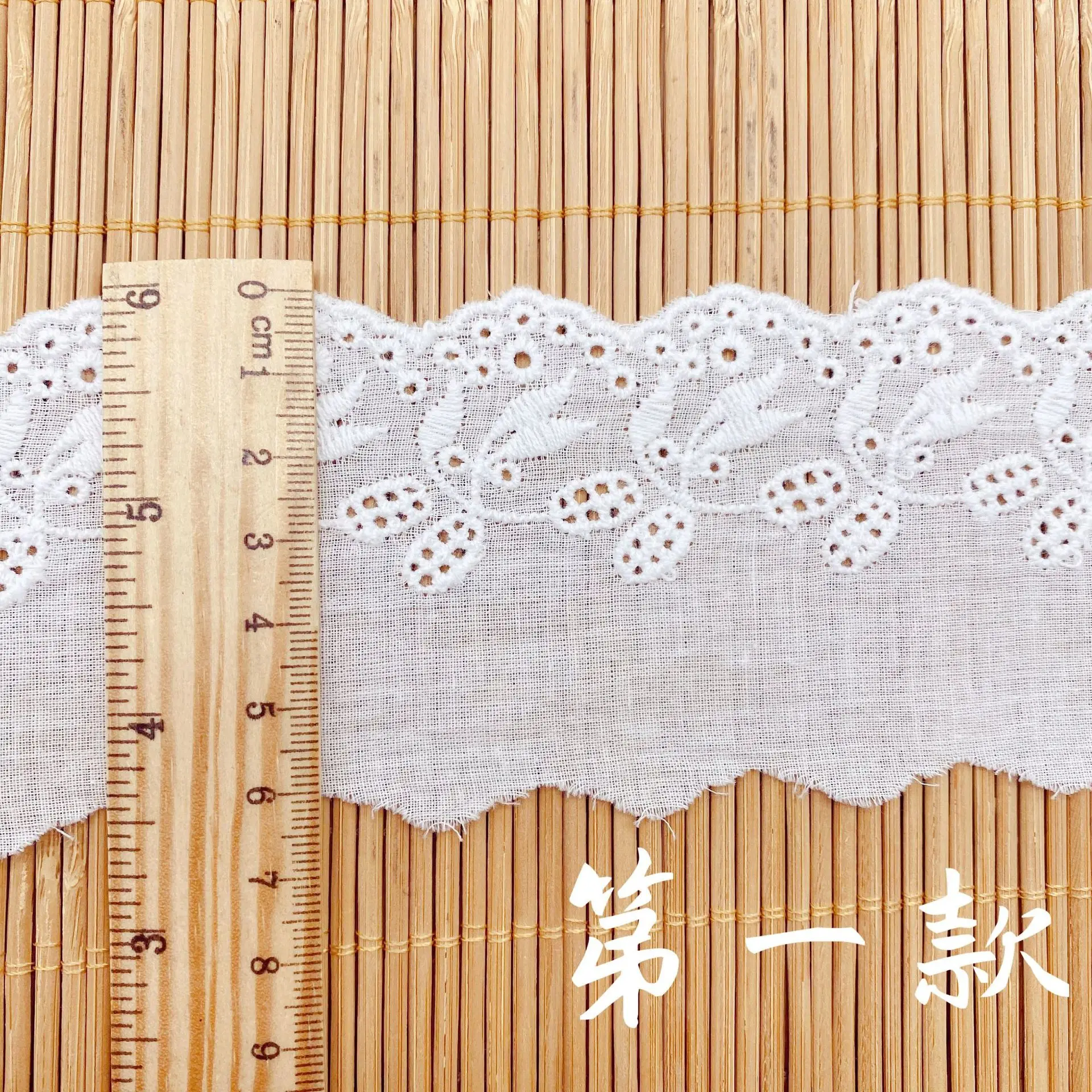 Hollow Embroidery White Cotton Lace Pleated Ruffle Trim  Guipure 3d DIY Lace Fabric Ribbon Skirts Fringe Scarfs Sewing Decor