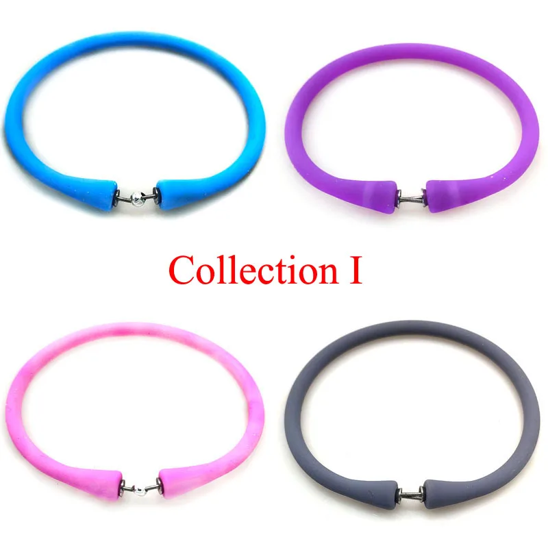 Wholesale 18 cm Dark Blue Rubber Silicone WristBand for Custom Bracelet