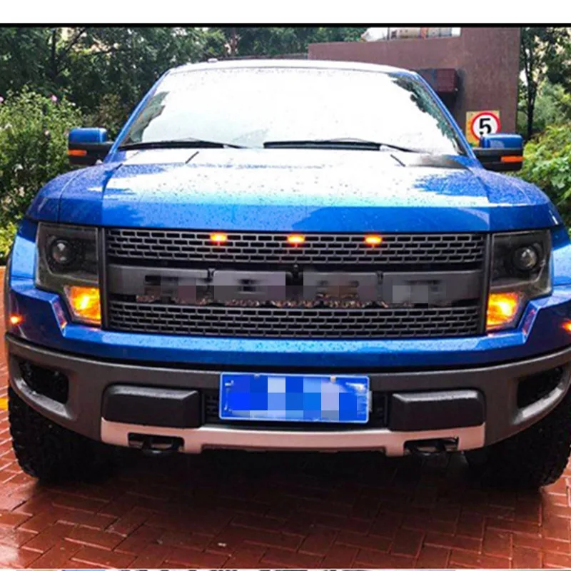 Luci a griglia a LED da 3 pezzi e luci di ingombro laterali luci Decorative compatibili con Ford-F150 luci Grill Raptor 2017- 2019