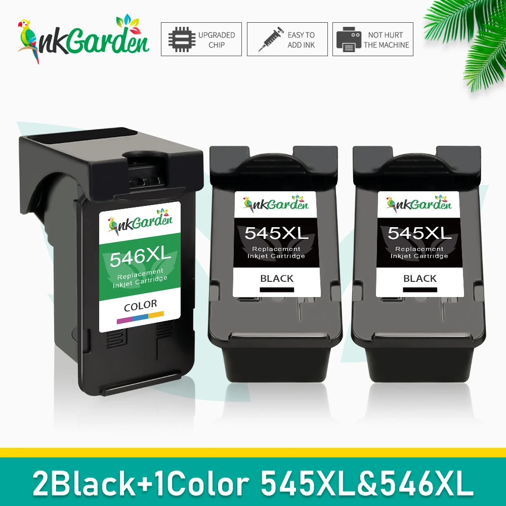 InkGarden PG 545 546 XL sostituzione cartuccia d\'inchiostro per stampante Canon 545XL CL546 compatibile Pixma MG3053 MX490 MX494 MX495