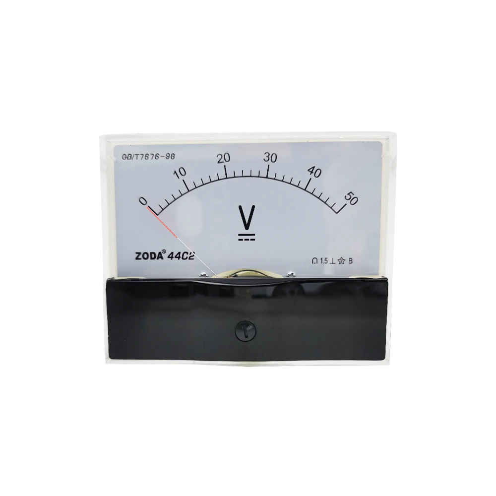 

1PC 44C2-V 10V 30V 50V 100V 150V DC Analog Meter Panel Gauge DC Voltage Current Meter 100*80MM Voltmeter Voltimetro Pointer