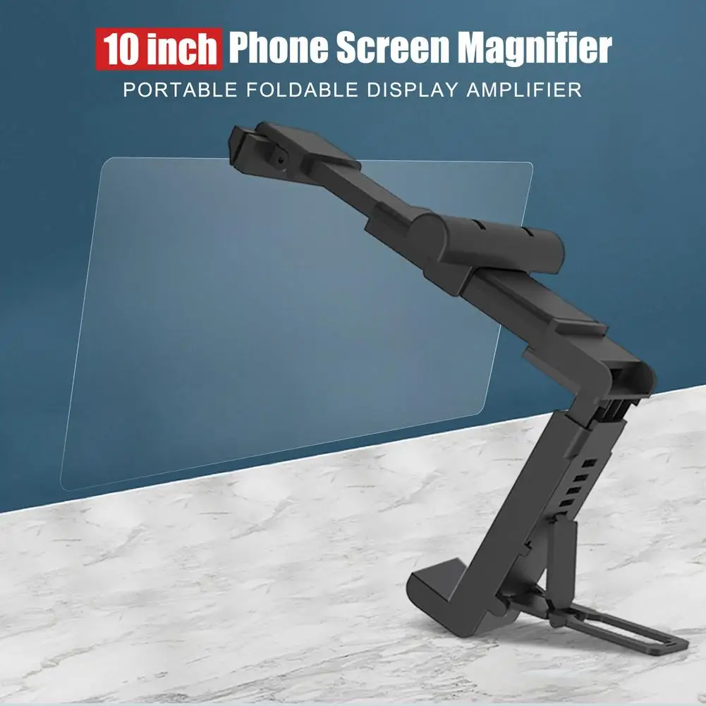 10inch Video Screen Amplifier Foldable Phone Screen Magnifier Smartphone Stand HD Stand Bracket Enlarge Stand Eyes Protection
