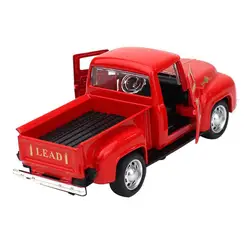 Christmas Trucks Ornaments Retro Vintage Metal Pickup Truck Transporting Christmas Tree Red Car Kids Gifts Toy for Birthday