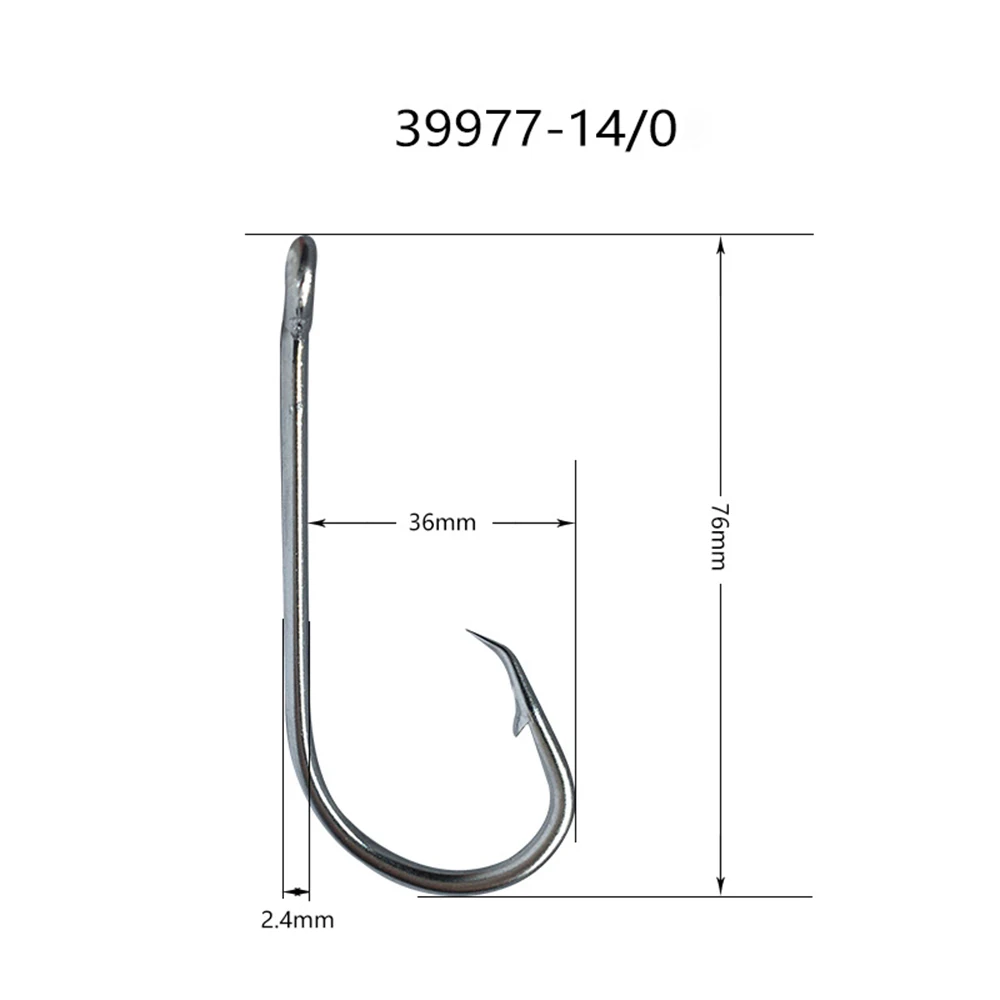 DORISEA Anzuelo circular acero inoxidable para pesca mar tiburón largo - imagen 2