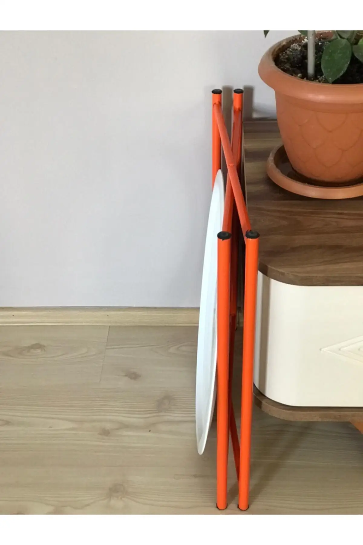 Table basse Orange pliable en métal