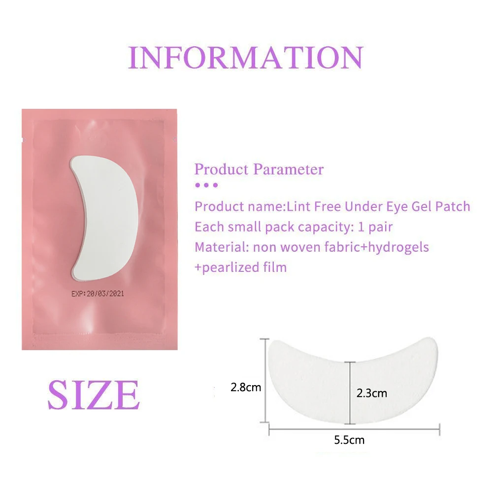 100pairs Eyelashes Under Eye Patches For Eyelash Extension Lint free Grafted Eye Pads Patch Paper Sticker Makeup Tools