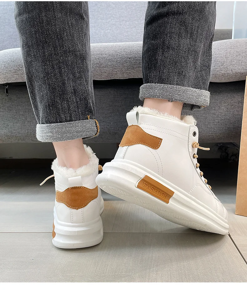 Baskets Homme En Cuir Léger - Confortables, Antidérapantes, Style Casual Pour Tous Les Jours