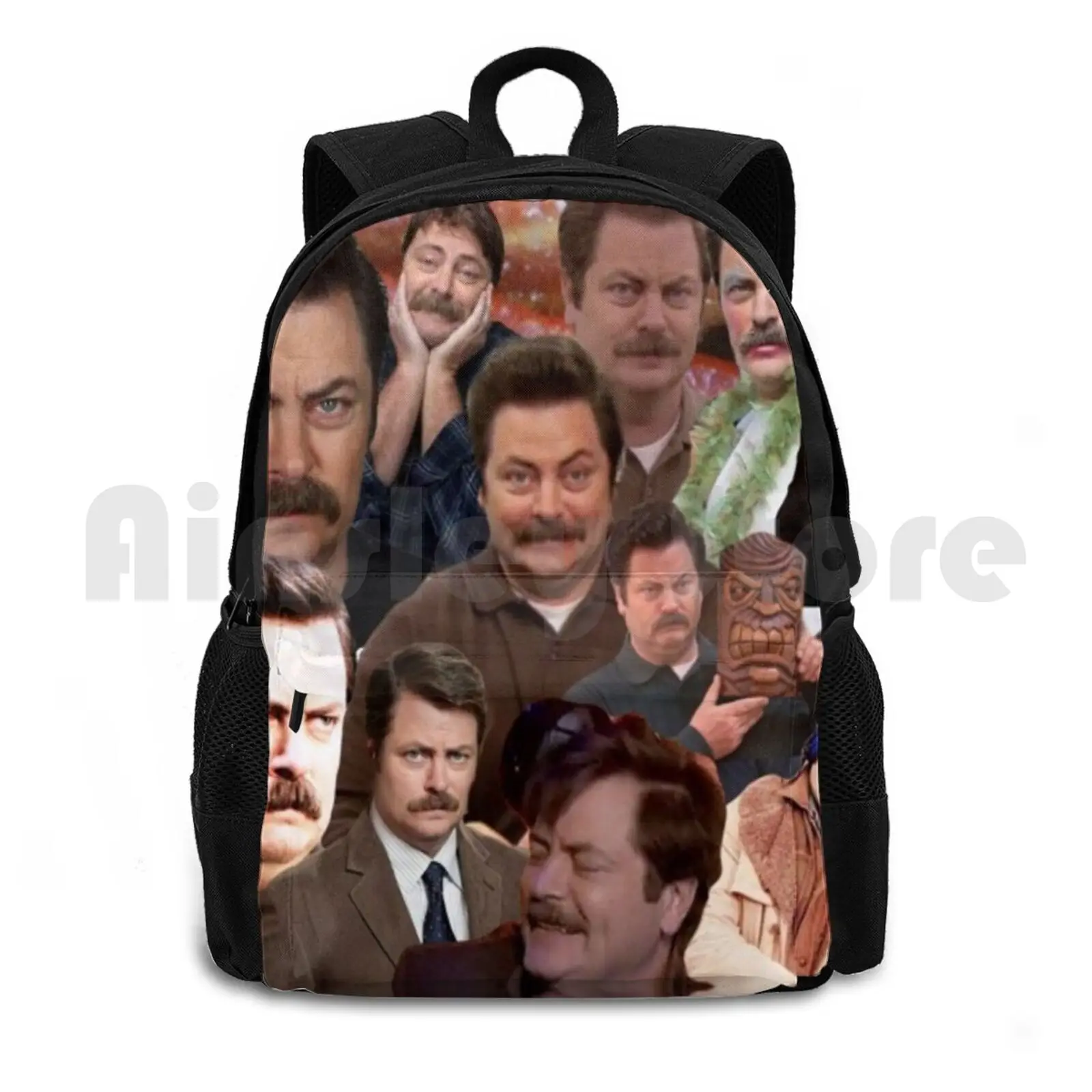 

Ron Swanson Collage Outdoor Hiking Backpack Riding Climbing Sports Bag Ron Swanson Collage Parks And Rec Parks And Recreation