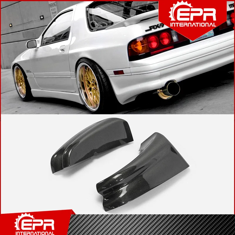 

For RX7 FC3S RE Style Carbon Fiber Rear Spat Trim (2Pcs) RX7 Rear Bumper Spat Cover Racing Part Body Kit