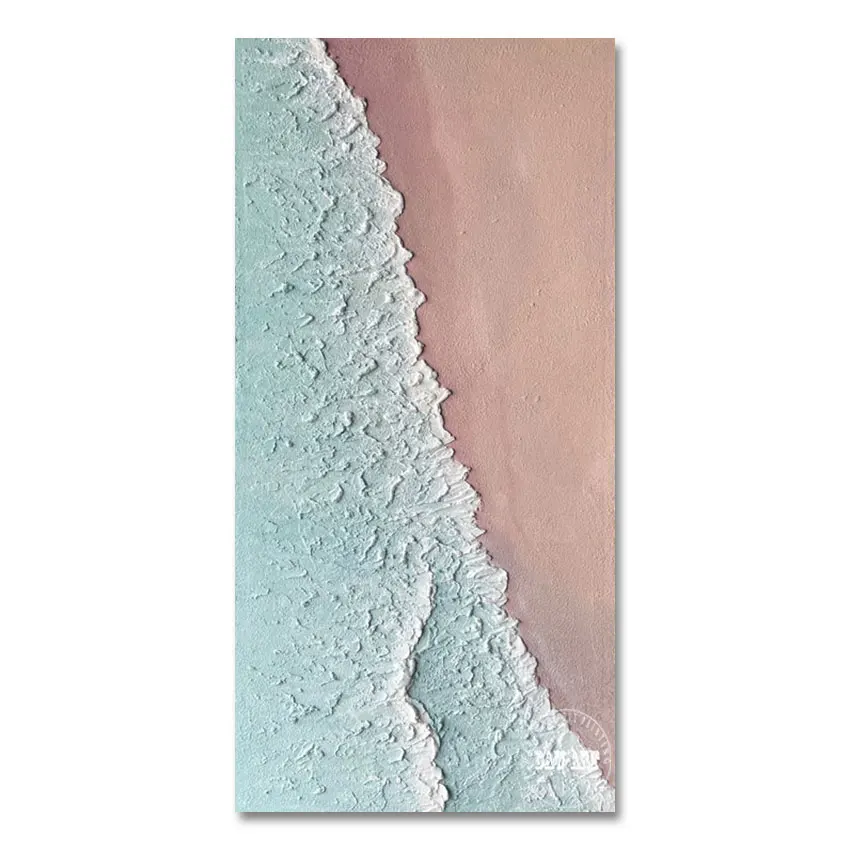 حار بيع، كبيرة الحديثة مكتب ديكور جدار صور غير المؤطرة موجة البحر النفط اللوحة على قماش، مجردة الاكريليك محكم الفن