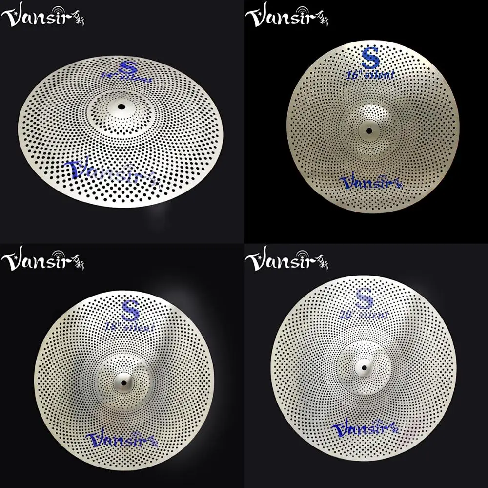 

Vansir Silver Color Mute Cymbal 14''HH+16''Crash+20''Ride+Cymbal Bag