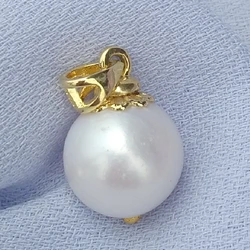 Classic Adorable 10-11mm Japanese Akoya Sea Natural Real Pearl Pendant Solitaire