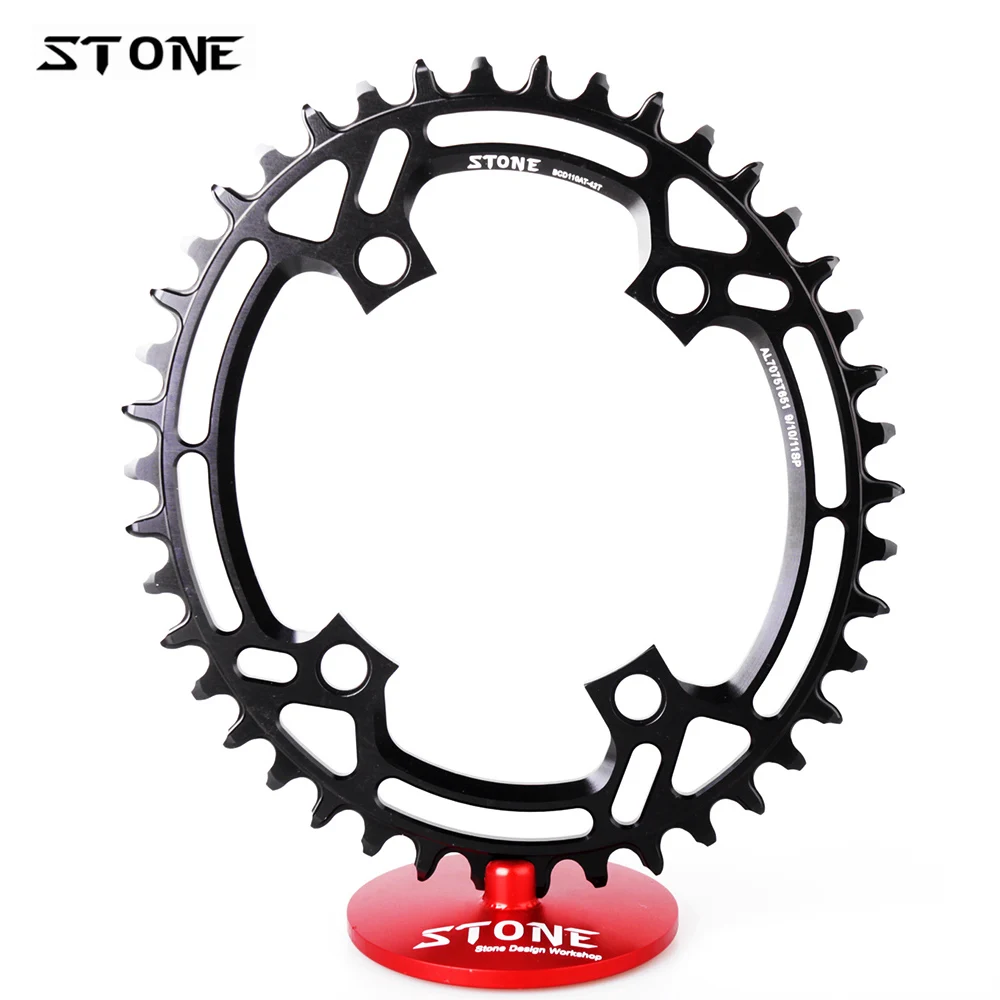 Stone Oval Single Chainring BCD 110mm BCD110 4 Arms for APEX Road Bike Folding Bike Narrow Wide Chain Ring Chainwheel Part