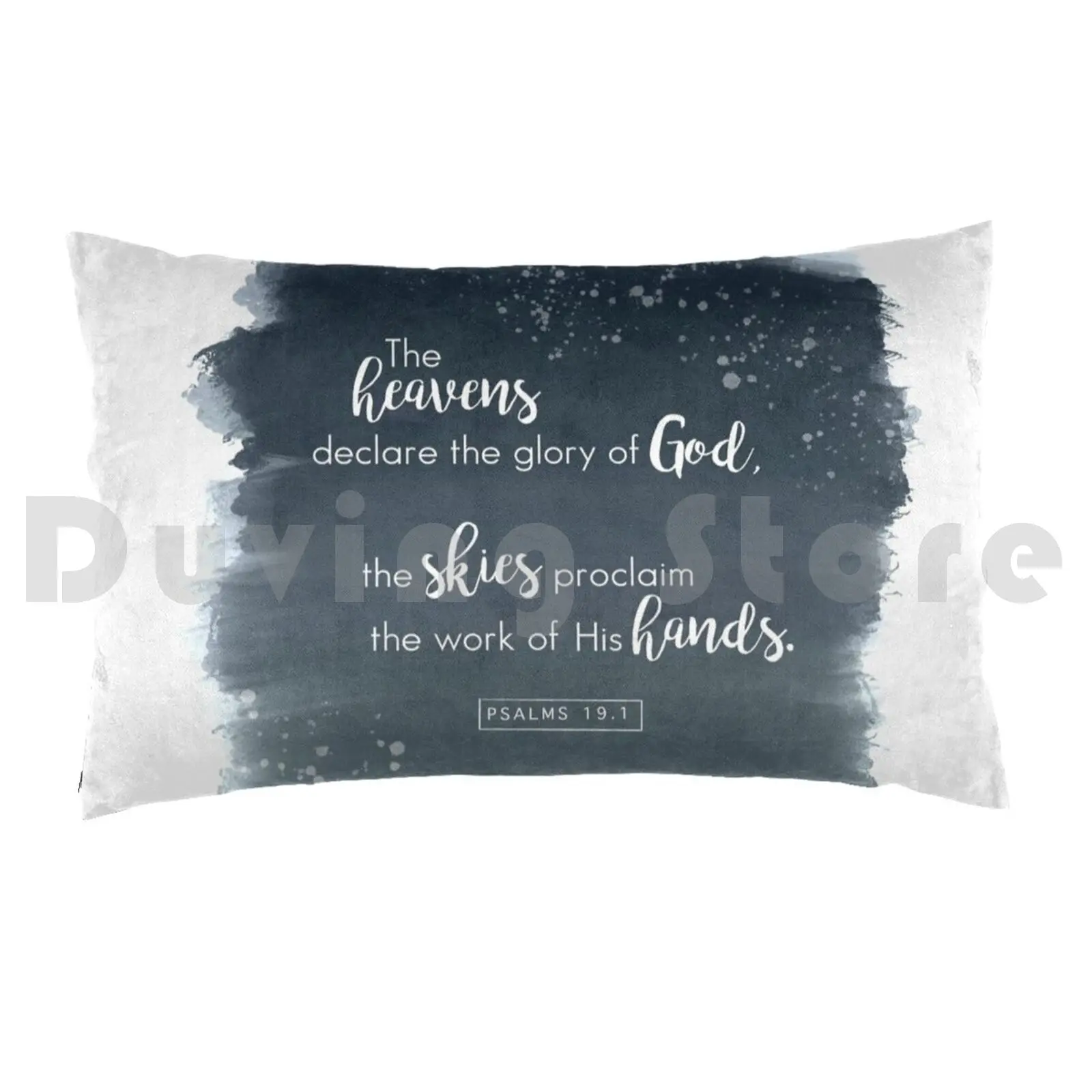 Heavens Pillow Case Printed 35x50 Bible Psalms Christian Heavens Skies Sky