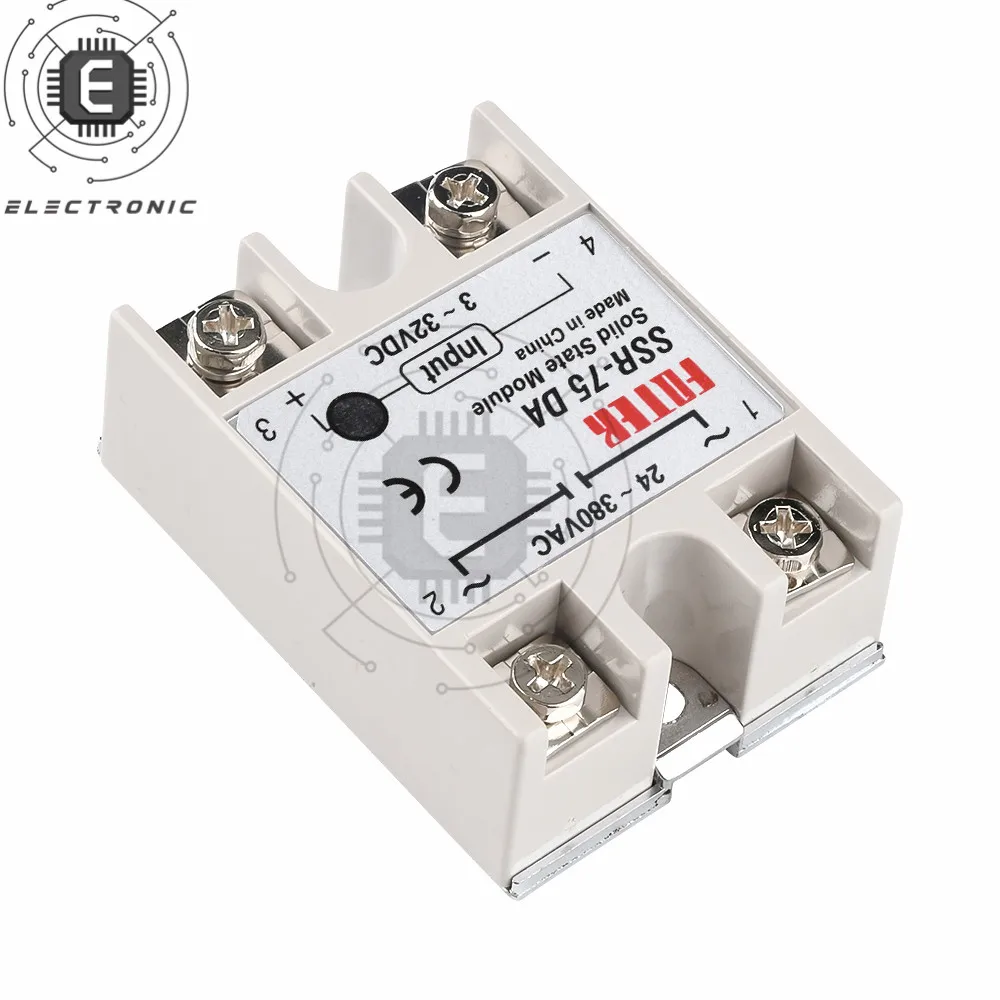 SSR-100DA SSR-75DA SSR-60DA SSR-50DA SSR-40DA SSR-25DA SSR-10DA تتابع الحالة الصلبة DC مرحلة تتابع التحكم وحدة تبديل