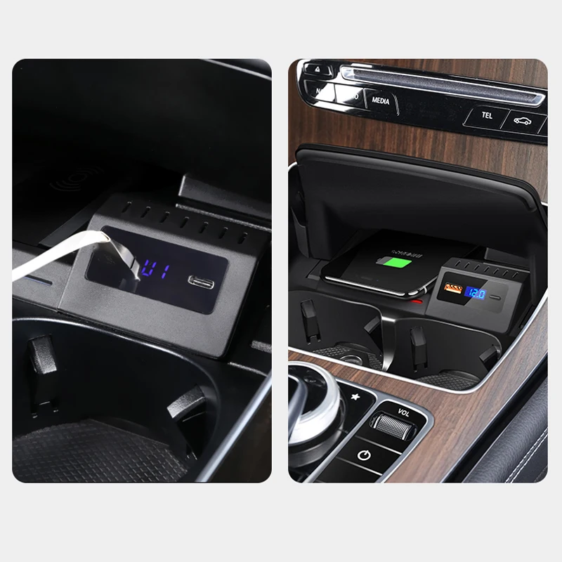 

15W car phone charging is suitable for Mercedes-Benz W205 C43 C63 GLC 43 GLC63 X253 C class GLC modified charging panel