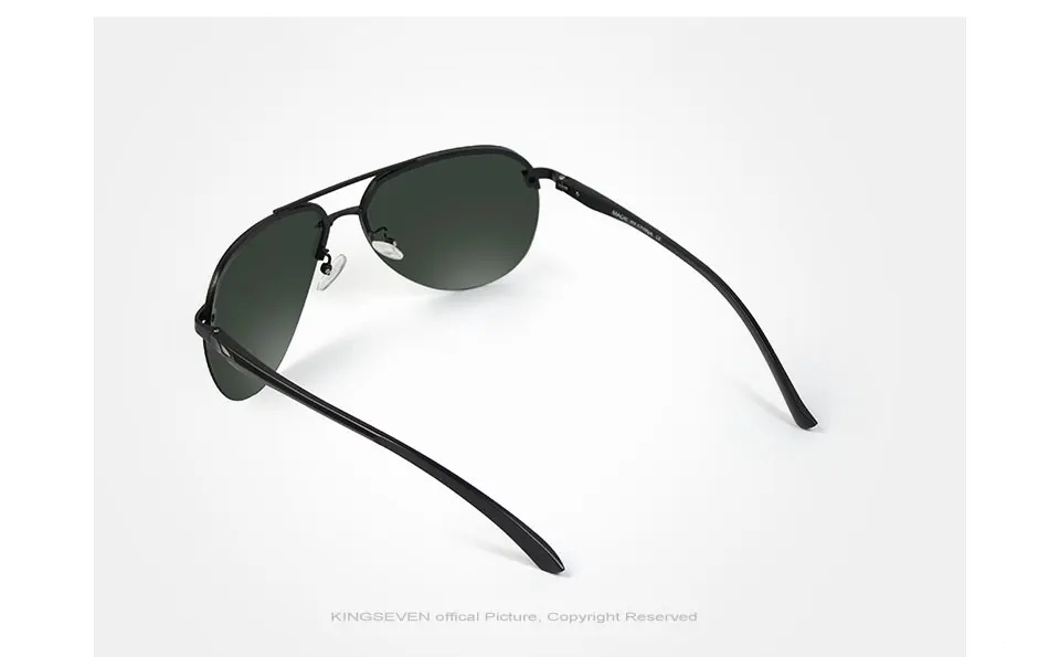 KINGSEVEN Randlose Piloten-Sonnenbrille, polarisiert, UV400, trendige Fahrbrille für Männer und Frauen, Retro-Mode, Outdoor-Brille – Detail 4