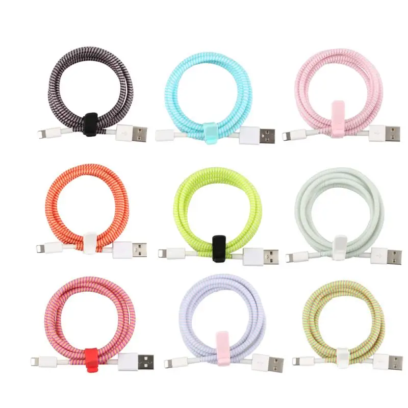 1.5m Cable Protector Winder For USB iPhone Charging Data Cable Wire Protection Cover Protect,Data Cord Protector Cable Organizer