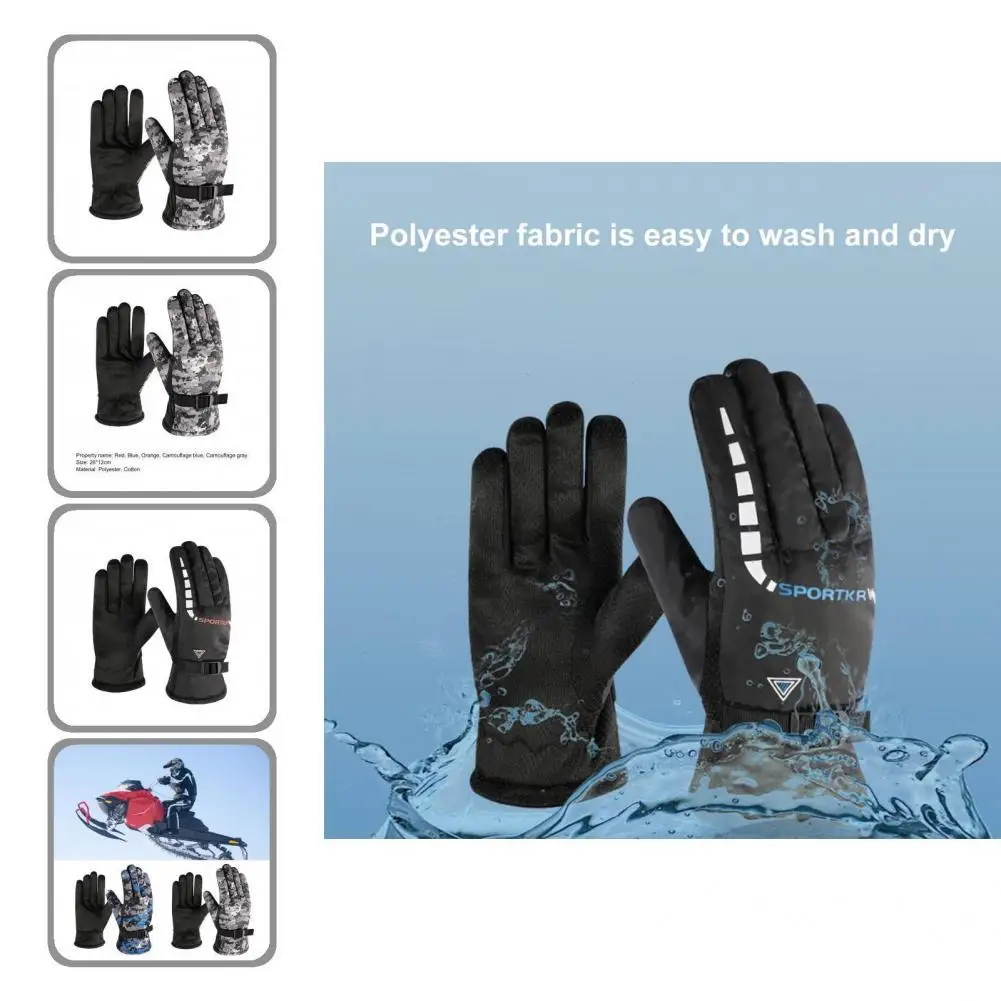 Riding Gloves Comfortable Ski Gloves Tear Resistant High Sensibility  Durable Snowboard Ski Polyester Gloves